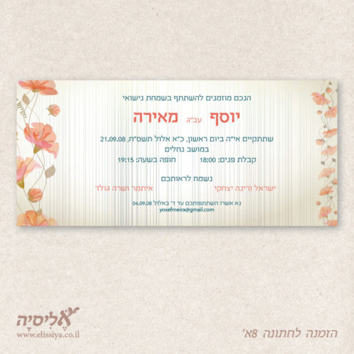 המנה לחתונה מס' 8א